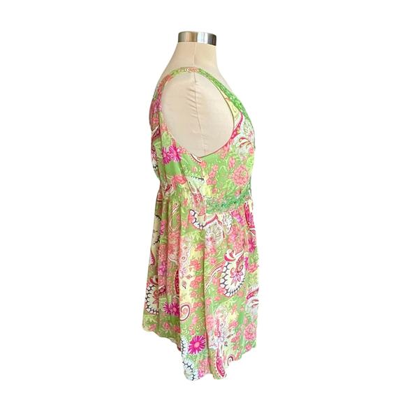 Bisou Bisou Michele Bohbot Y2K Vintage Paisley Babydoll Top Sz LG Fairycore Boho - Picture 5 of 12